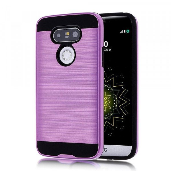 Wholesale LG G6 Armor Hybrid Case (Purple)